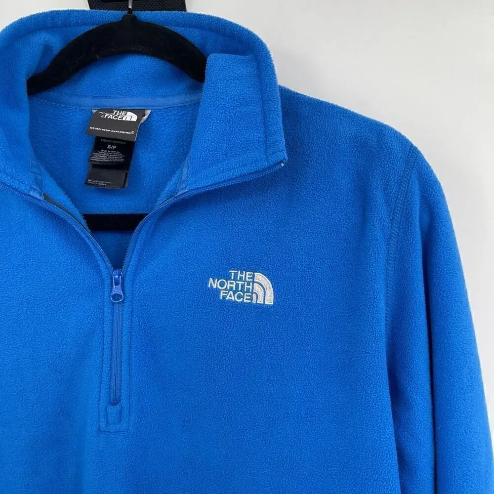 The North Face Blue Never Stop Exploring Quarter Zip Fleece Sweatshirt Size S/P